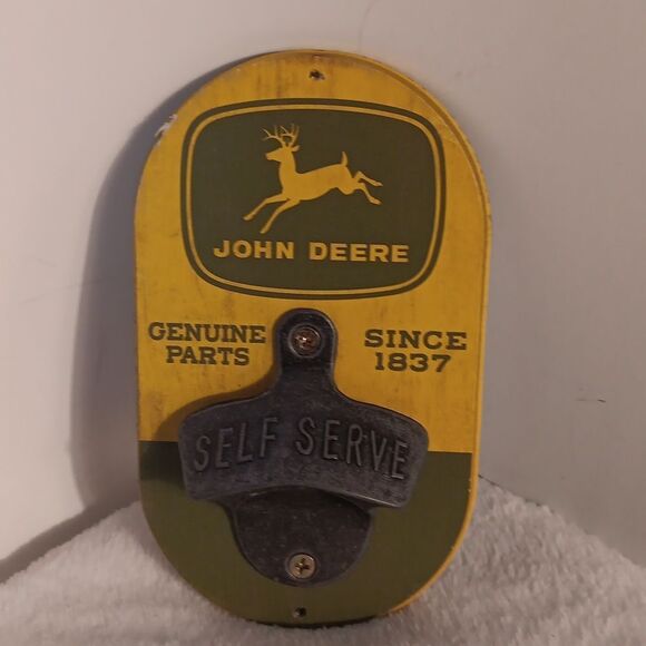 John Deere Wall-Mounted Bottle Opener - Picture 3 of 3